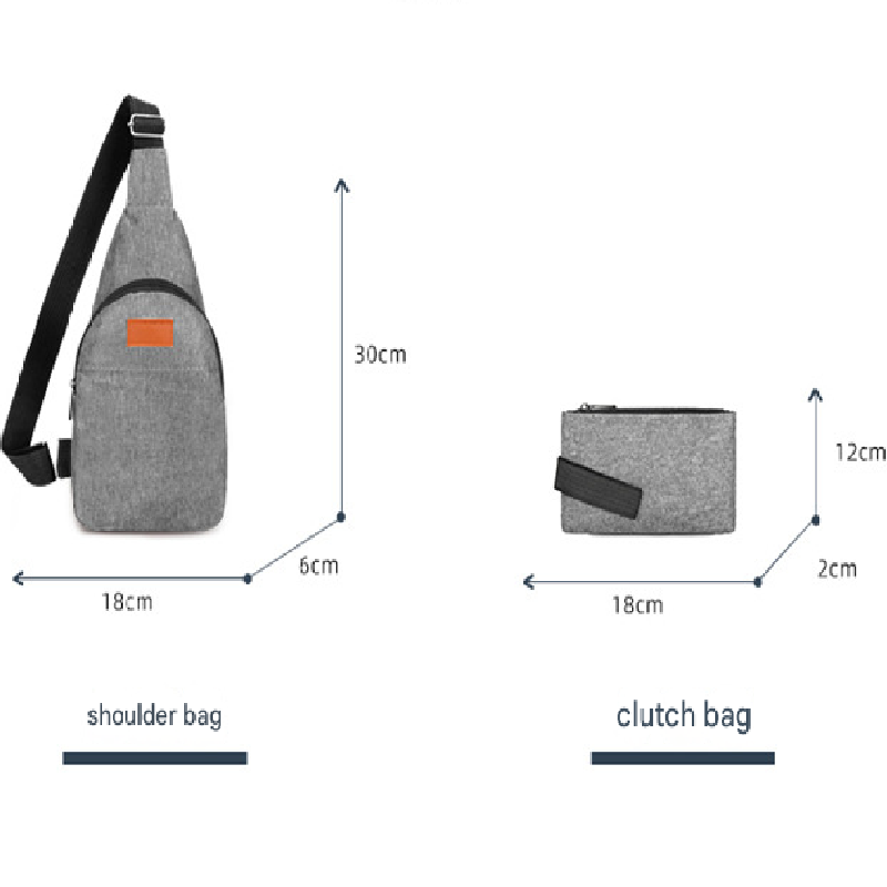 Blue 3 Piece Mens Backpack Set with Sling Bag and Pouch USB Charging Port view 9