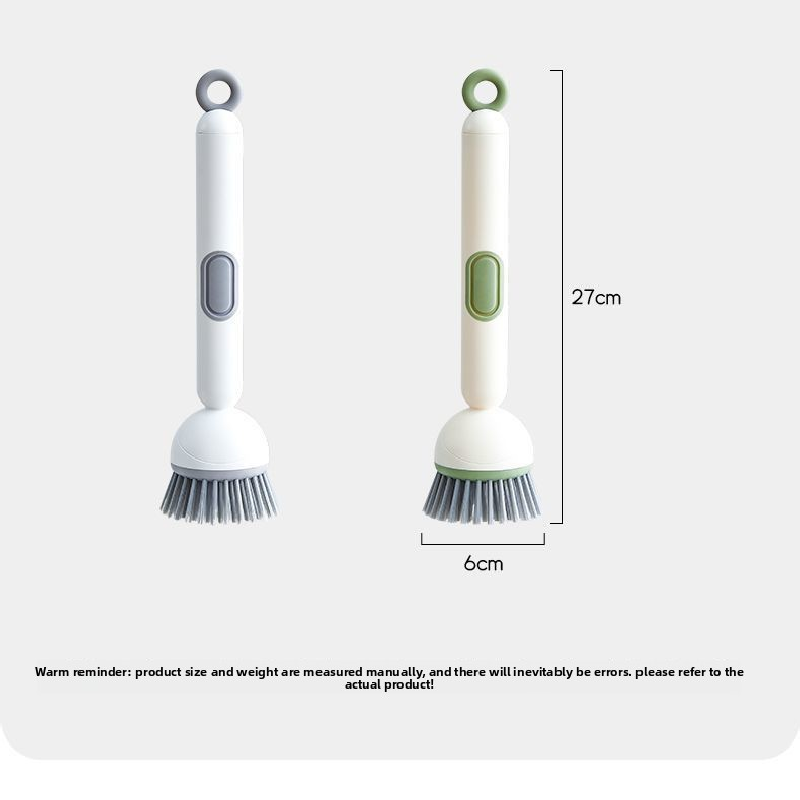 2 Pack Green Kitchen Dish Brush with Soap Dispenser Adjustable Handle 360 view 6
