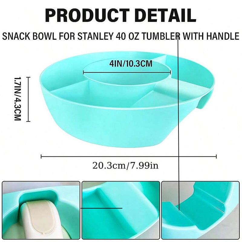 2 Pack Red Snack Bowl for Stanley 40oz Tumbler with Handle Reusable Silicone view 4