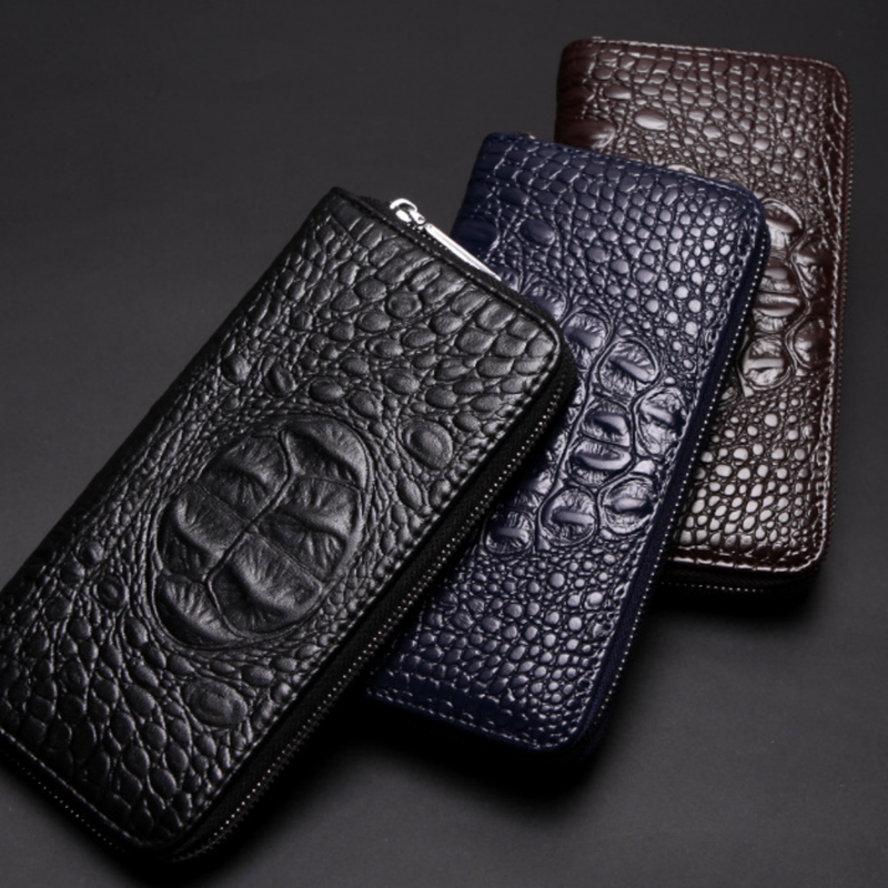 Brown Men's Luxury Crocodile Embossed PU Leather Briefcase(39 x 8 x 28 CM) view 3