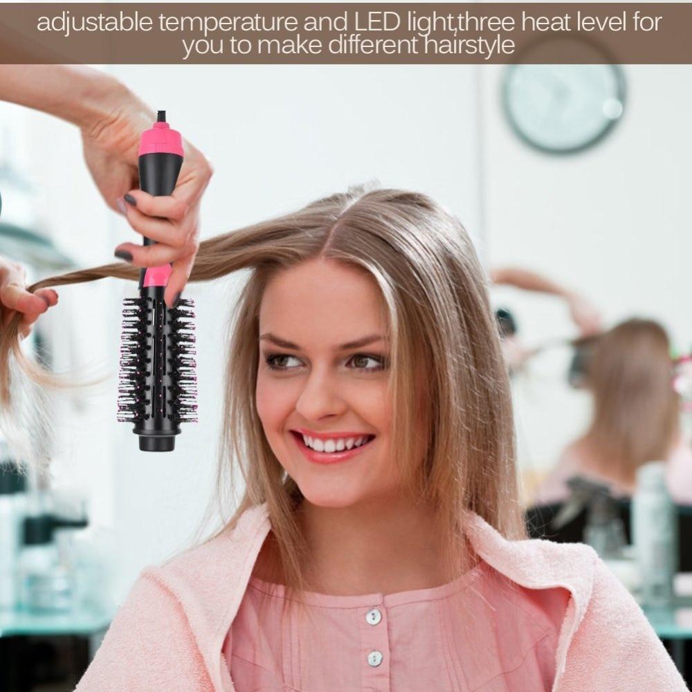2-in-1 Black-Green Negative Ion Hot Air Styler Brush - 7-Level Temp & 3-Gear Speed view 6