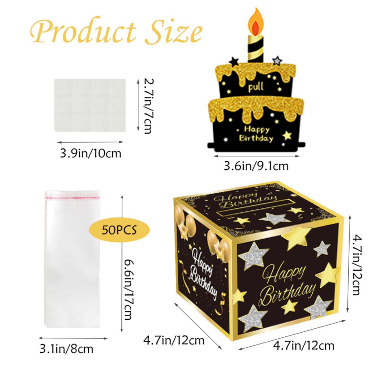 03 Black-Gold Christmas Surprise Money Pull Box - Double-Layer Digital Design view 3
