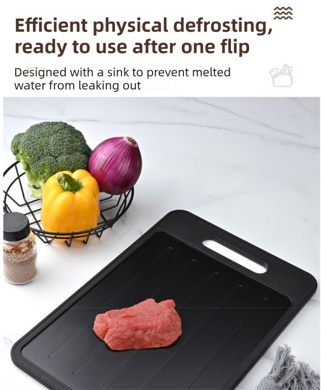 Red Aluminum Alloy Fast Thawing Dual-Sided Cutting Board(36.5x25CM) view 3