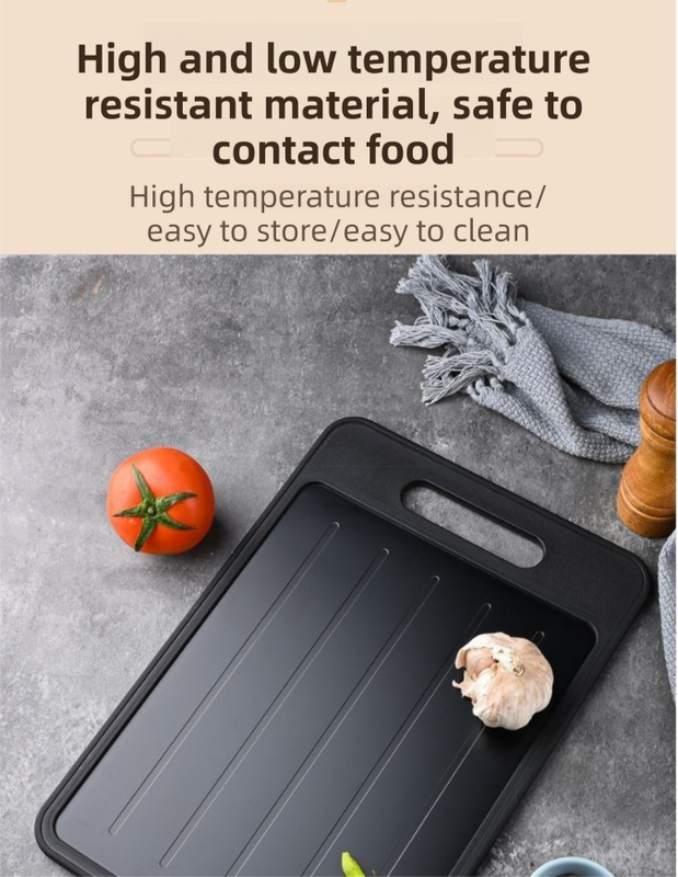 Red Aluminum Alloy Fast Thawing Dual-Sided Cutting Board(36.5x25CM) view 5
