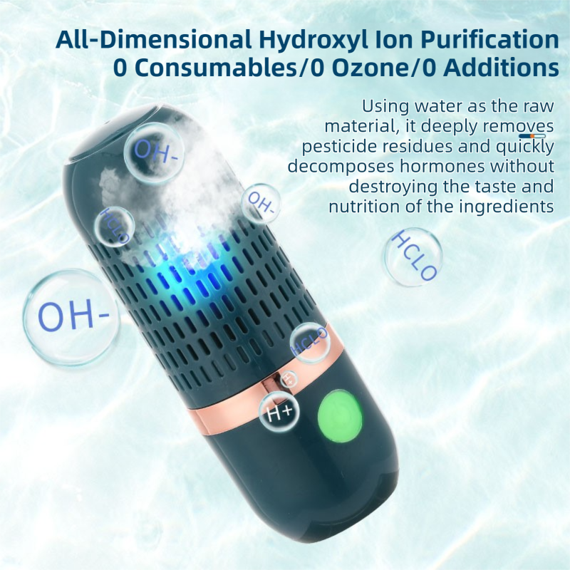 Blue Wireless Capsule Fruit and Vegetable Purifier(16x5.4CM) - Portable Food view 3