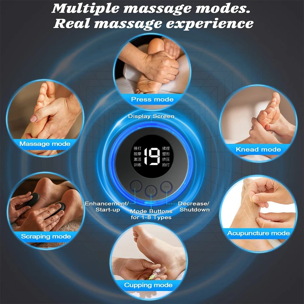 EMS Foot Massager Mat With 4 Adhesive Pads & Remote Control - Pulse Device for view 5