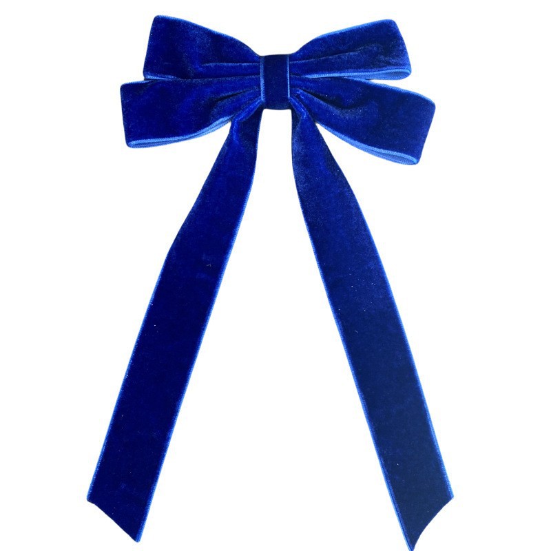 Luxury Velvet Bow Hair Clip Set (10 Pcs) - Simple Fashion Accessory for view 4