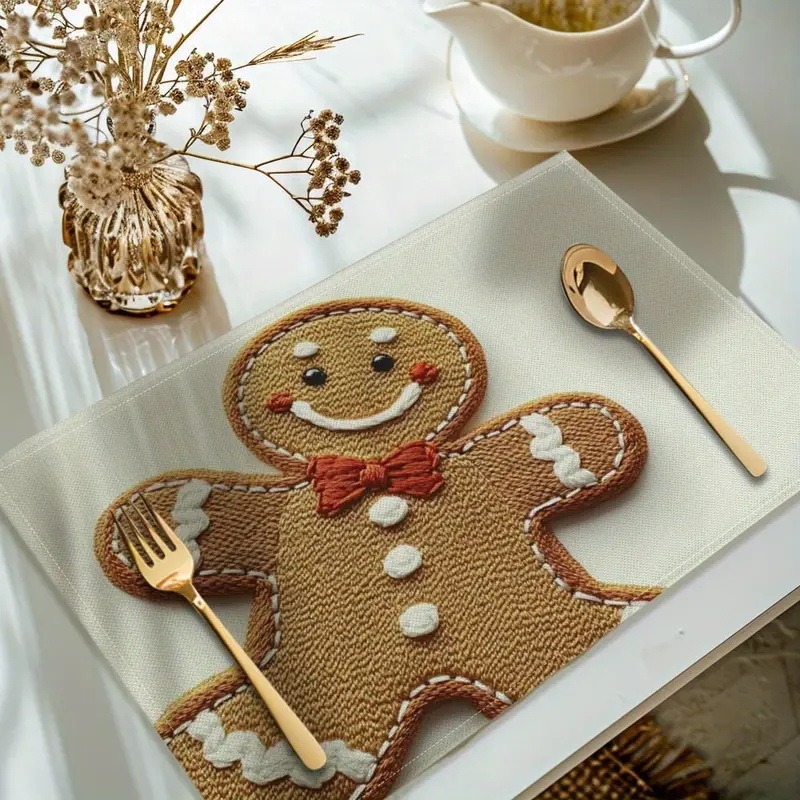 4-Pack Festive Printed Insulated Placemat for Australian Summer Holidays view 2