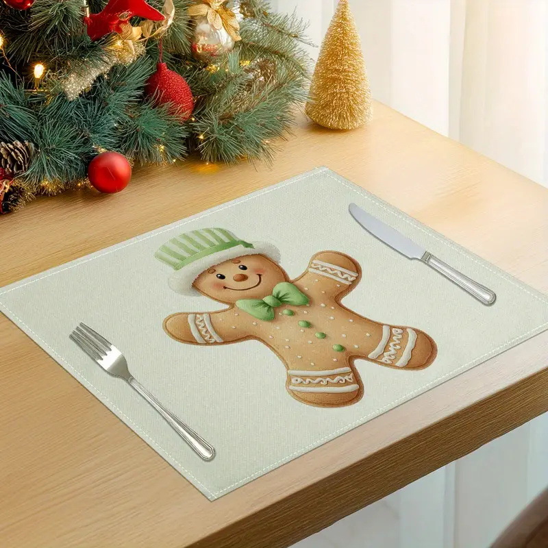 4-Pack Festive Printed Insulated Placemat for Australian Summer Holidays view 2