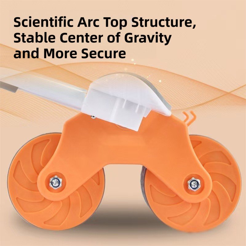Red Multifunctional Abdominal Roller with Automatic Rebound - Core Strength view 2