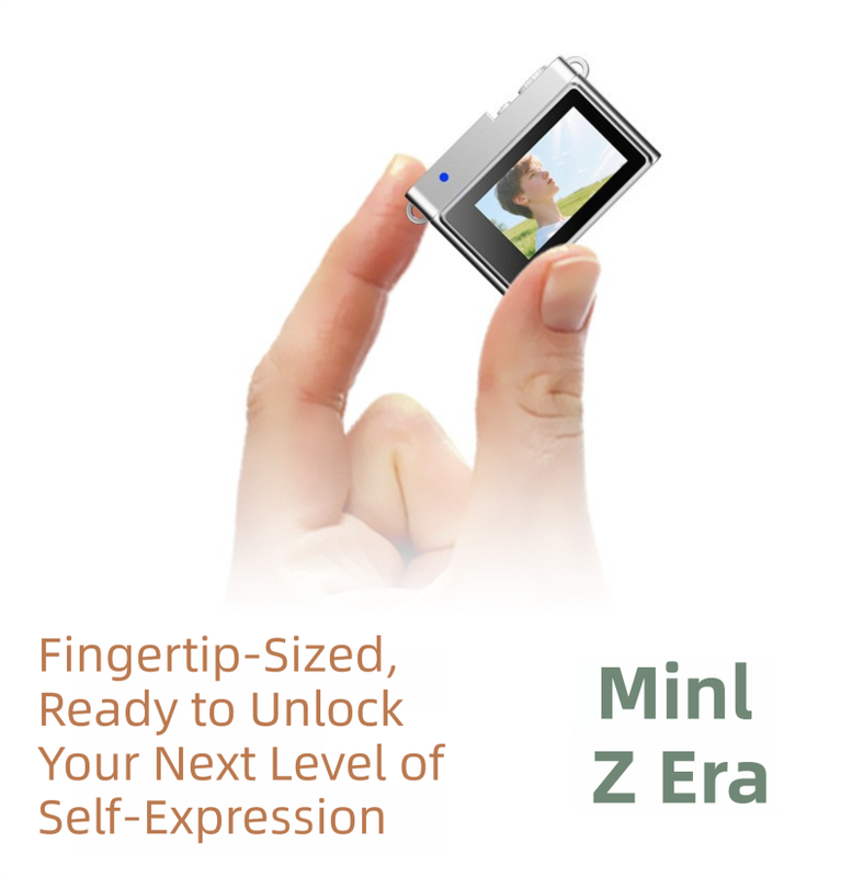 Retro Style Ultra-Mini Thumb Cam for Vlogging (Brown) - Portable Digital Photo view 6