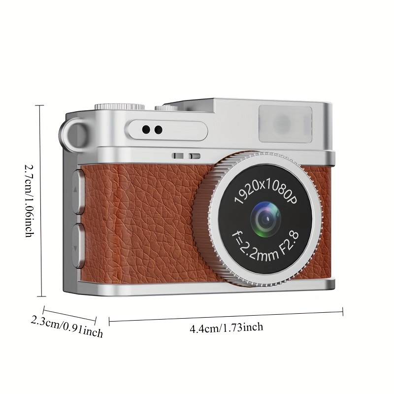 Retro Style Ultra-Mini Thumb Cam for Vlogging (White) - Portable Digital Photo view 6