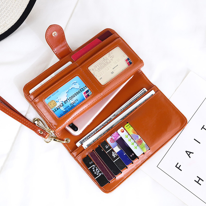 Pink Women's Long Buckle Closure Wallet - PU Lether Large Capacity Multi-Slot view 2