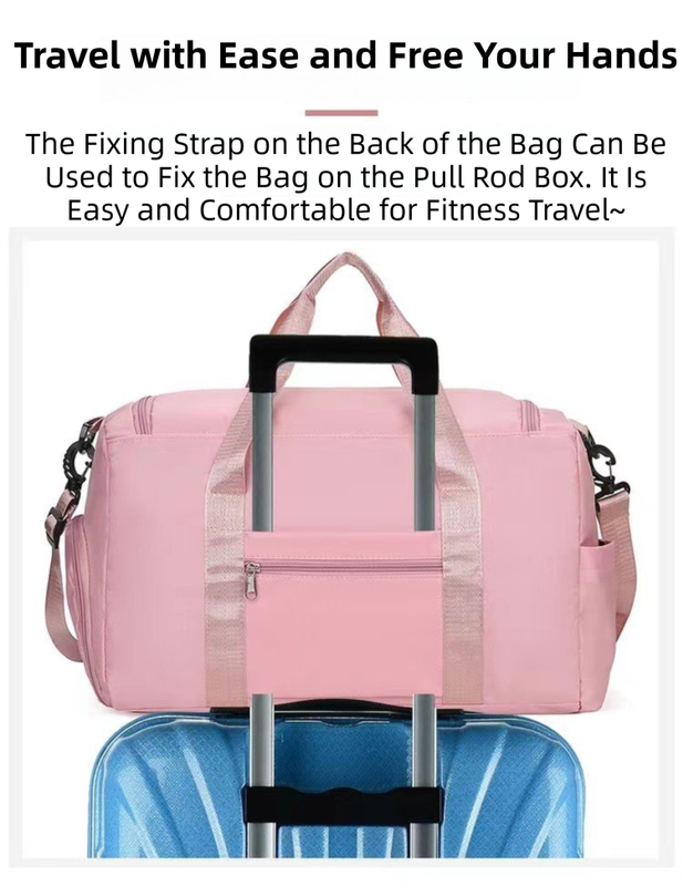 Purple Lightweight & Waterproof Sports Gym Bag with Separate Shoe Compartment view 5