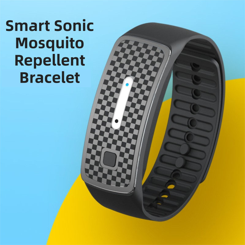 2-Pack Pink Portable Ultrasonic Mosquito Repellent Bracelet - Watch Style view 2