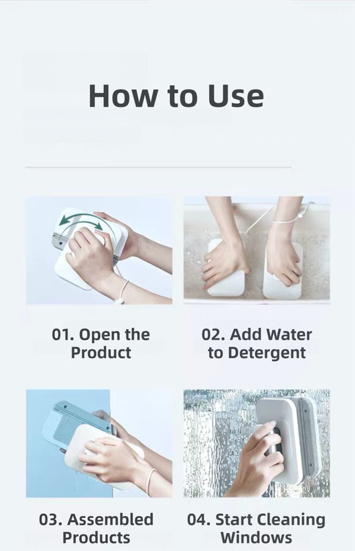 One Pair Magnetic Double-Sided Window Cleaner for 3-10mm Glass - Professional view 5
