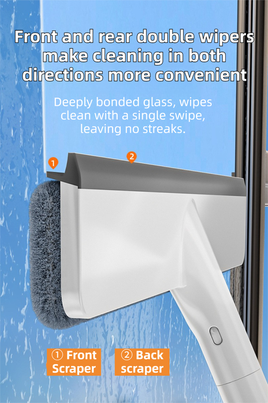 3-in-1 Spray Window Squeegee with 30cm Clean-Panel & 115cm Extension Pole view 2