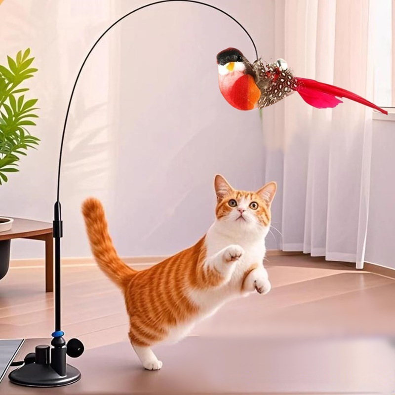 Interactive Self-Play Cat Wand with Suction Base view 4