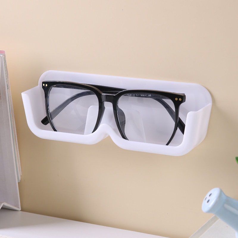 3-Pack Wall-Mounted Glasses Organizer - PET Bedside Bathroom Eyewear Storage Shelf — image 1