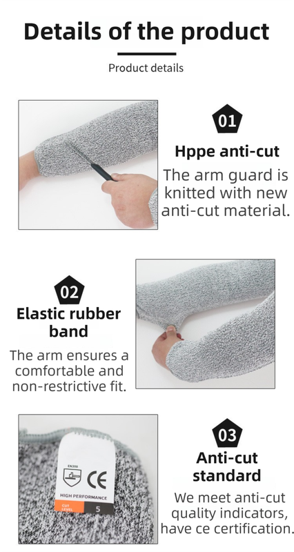 One-Pair 5 Level Cut-Resistant Arm Protection Sleeves(30CM) - Anti-Slash & view 4