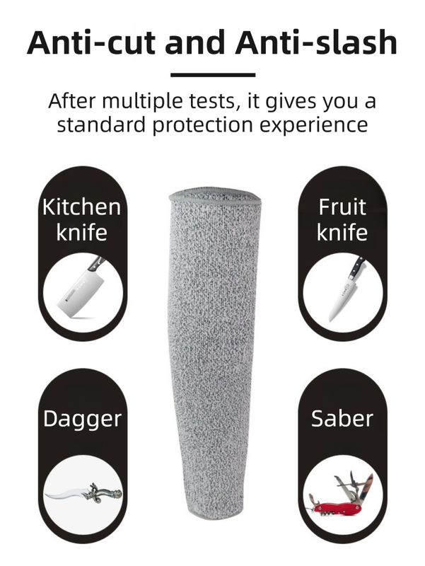 One-Pair 5 Level Cut-Resistant Arm Protection Sleeves(55CM) - Anti-Slash & view 3
