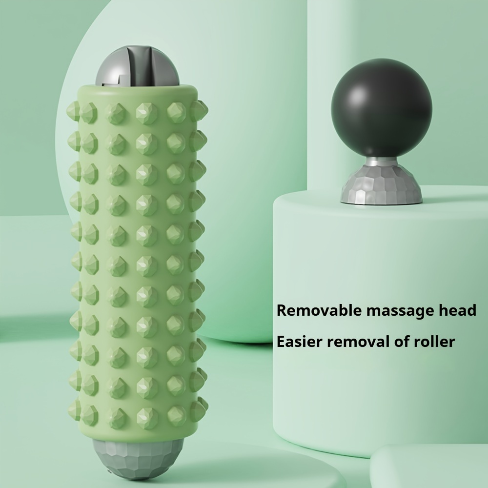 Grey Portable Electric Yoga Massage Roller - Handheld Fitness Recovery Tool view 4