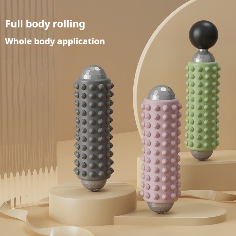 Grey Portable Electric Yoga Massage Roller - Handheld Fitness Recovery Tool view 5