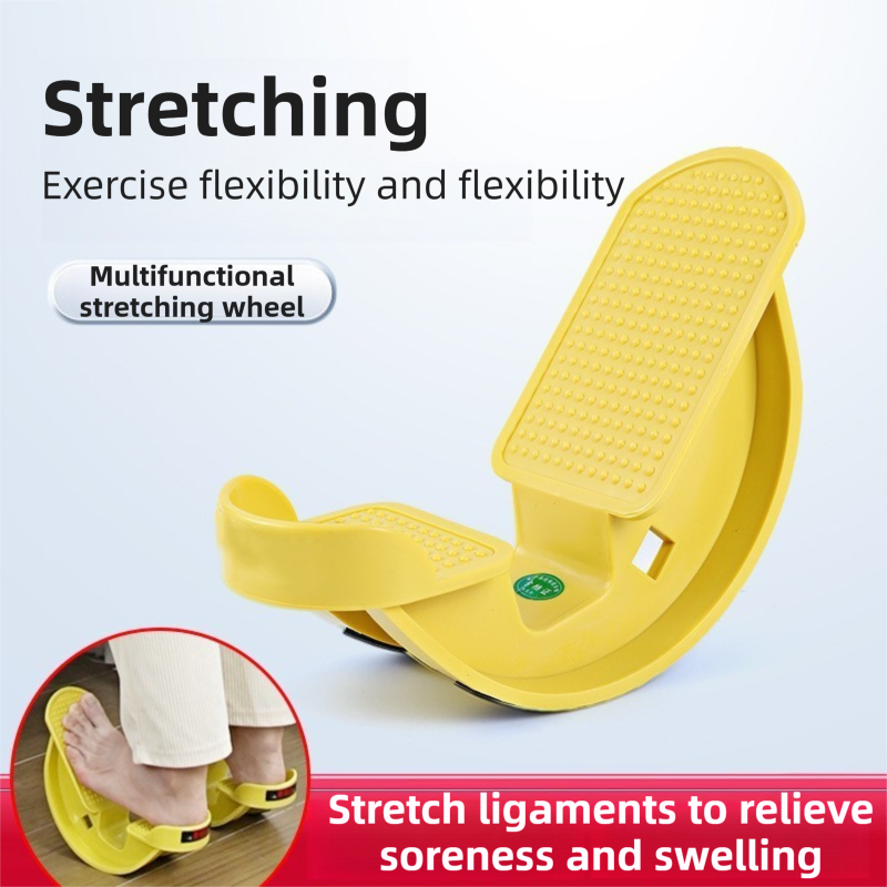 1-Pair Yellow Reinforced Calf Stretcher Slant Board - Professional Non-Slip view 2