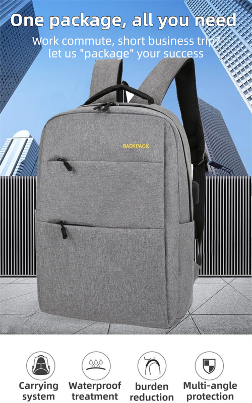 Black 3-PCS Multi-Functional & Lightweight Backpacks Set for Students - Large view 2