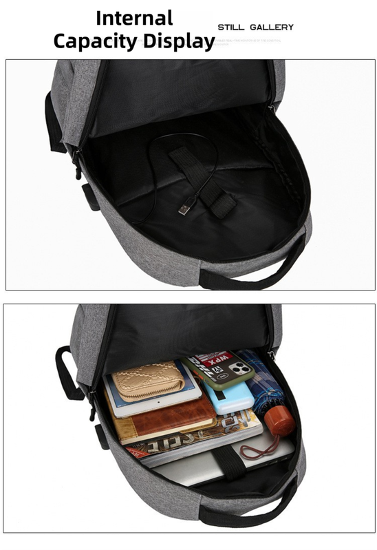 Black 3-PCS Multi-Functional & Lightweight Backpacks Set for Students - Large view 5