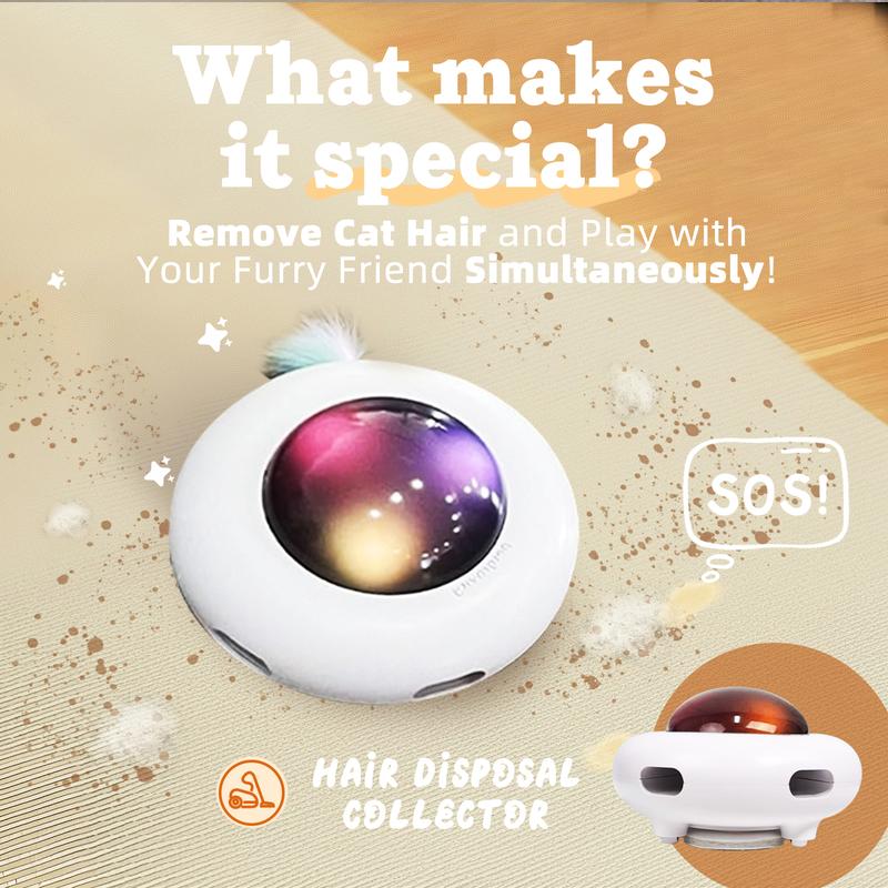 Smart Electric UFO Automatic Cat Toy - Self-Playing Teaser with 5 Rotating view 3
