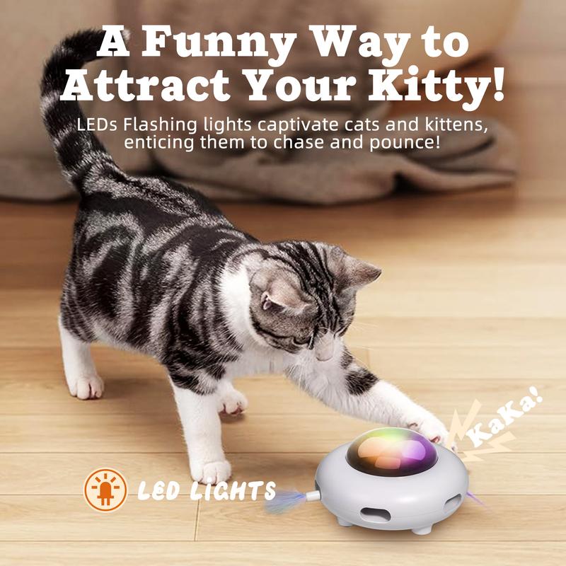 Smart Electric UFO Automatic Cat Toy - Self-Playing Teaser with 5 Rotating view 4
