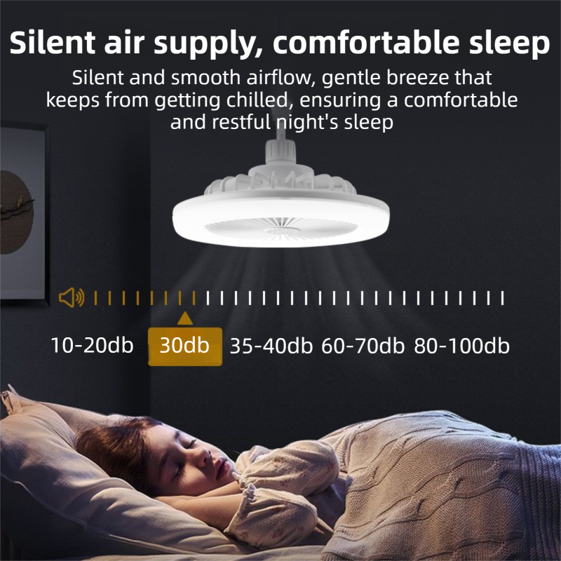 White Quiet Remote LED Ceiling Fan Light with Aromatherapy Slot and Removable view 5