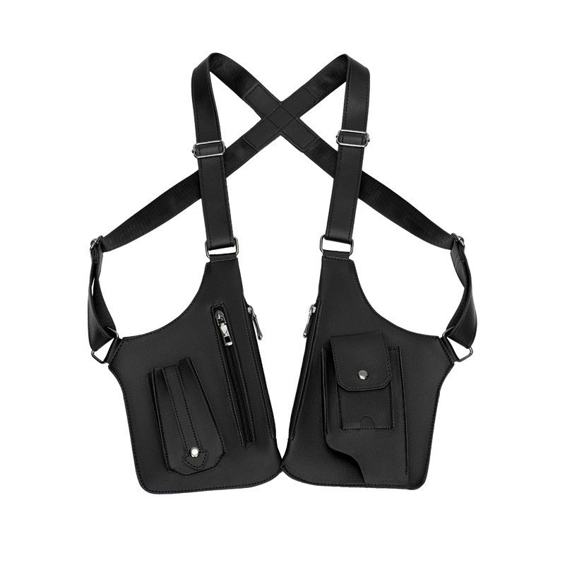 Black Multi-functional Expandable Men's Tactical Chest Rig Bag - Waterproof & — image 1