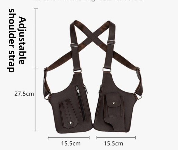Black Multi-functional Expandable Men's Tactical Chest Rig Bag - Waterproof & view 5