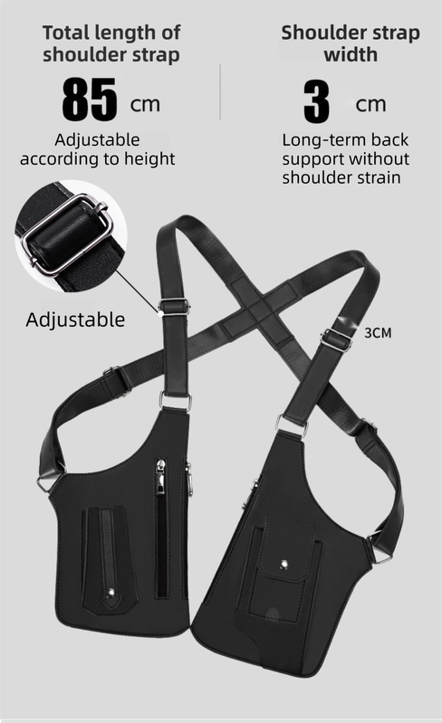 Yellow Multi-functional Expandable Men's Tactical Chest Rig Bag - Waterproof & view 4
