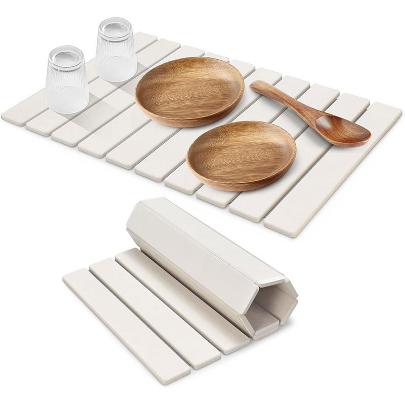 30x40cm Foldable Marble Pattern Kitchen Dish Drainer(Style 1) view 2