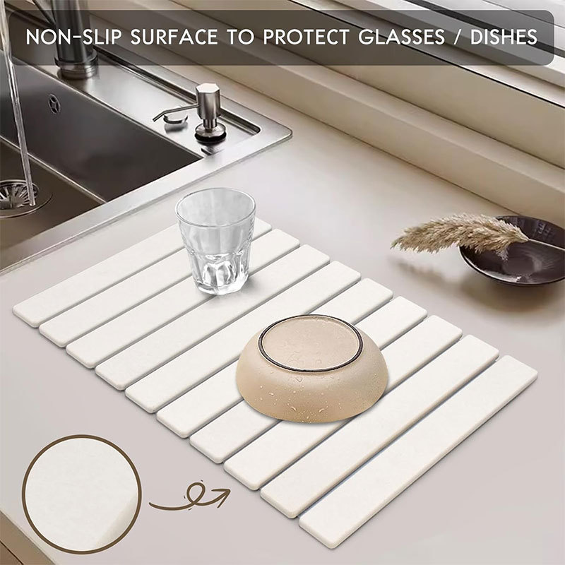 30x40cm Foldable Marble Pattern Kitchen Dish Drainer(Style 4) view 3