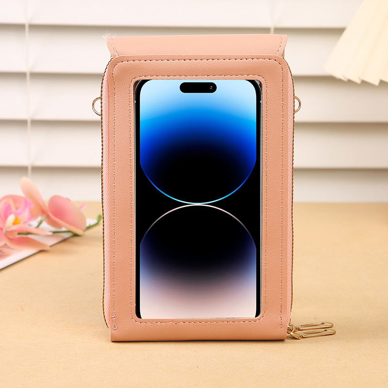 Green Touch Screen Crossbody Phone Bag for Women Small Shoulder Purse with view 2