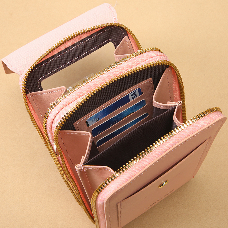 Blue Touch Screen Crossbody Phone Bag for Women Small Shoulder Purse with Dual view 3