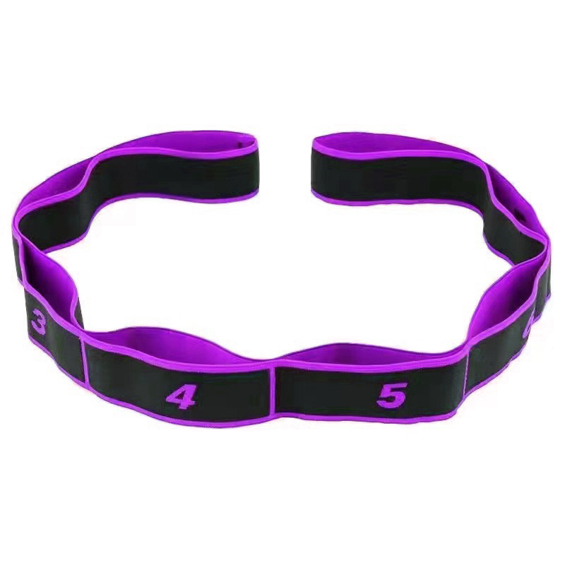 Purple 3 Pack Multi-Loop Yoga Stretching Strap with Numbered Sections 90cm — image 1