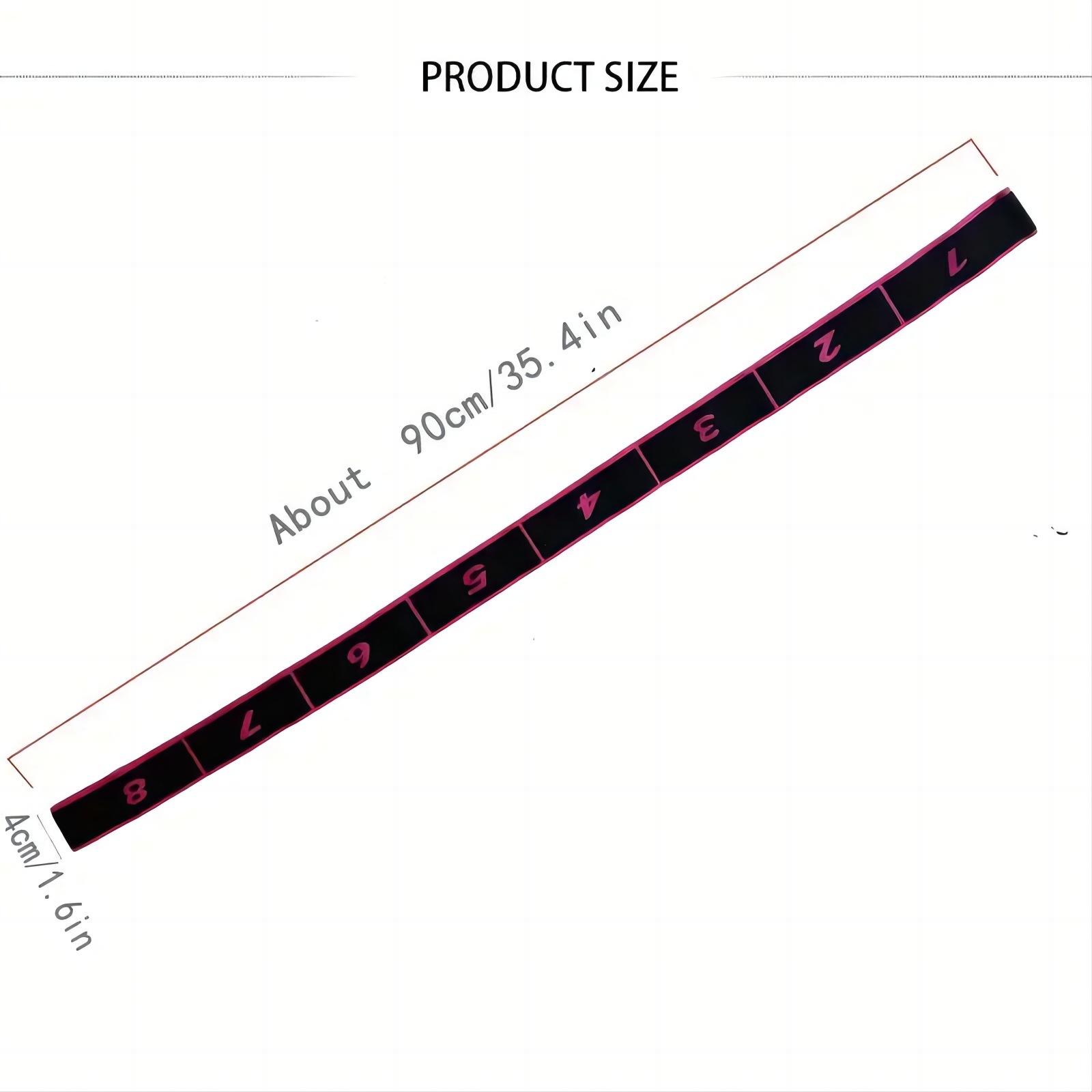 Pink 3 Pack Multi-Loop Yoga Stretching Strap with Numbered Sections 90cm view 4