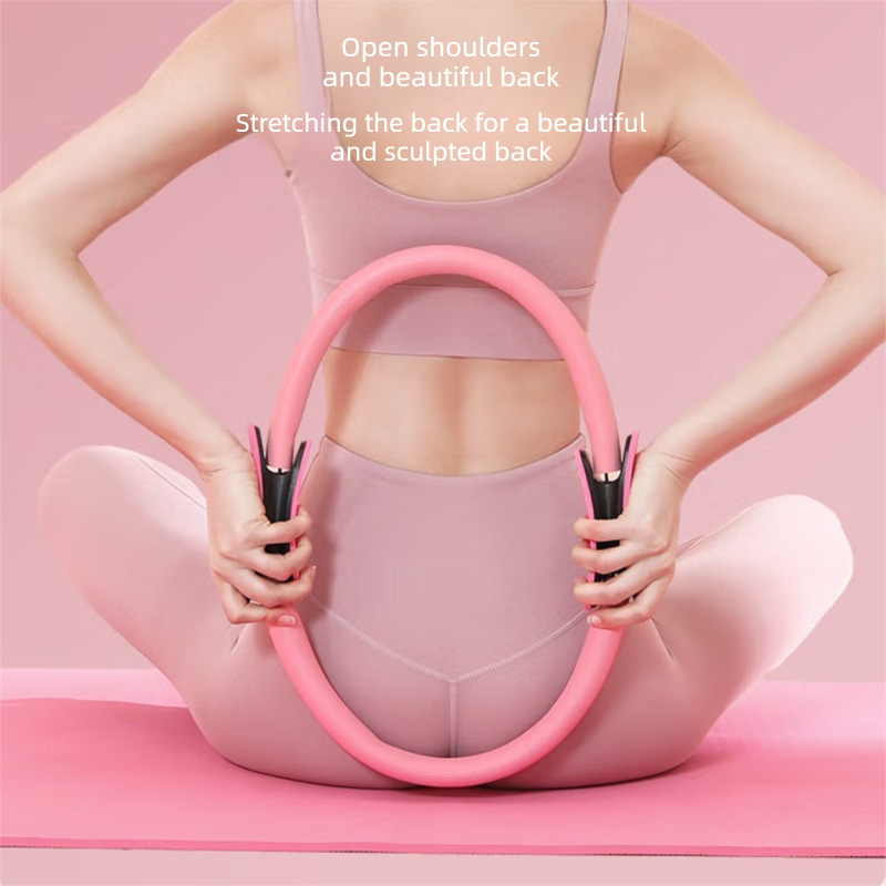 Blue Pilates Ring Exercise Tool – High-Elasticity Yoga Ring for Core Strength view 2