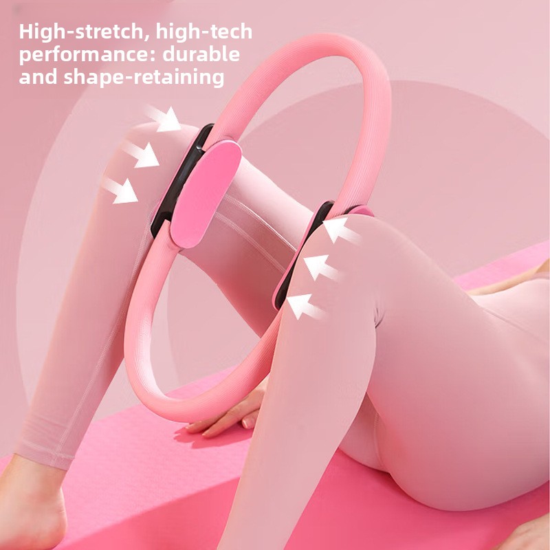 Black Pilates Ring Exercise Tool – High-Elasticity Yoga Ring for Core Strength view 4