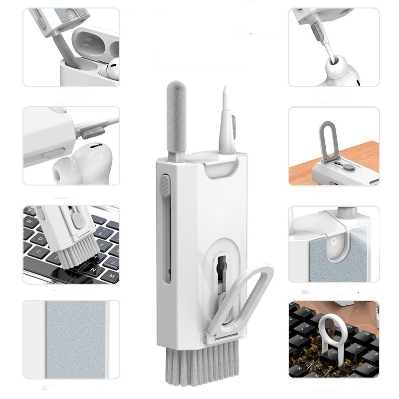 Pink Q8 8-in-1 Multi-Function Cleaning Kit – Compact Keyboard view 5