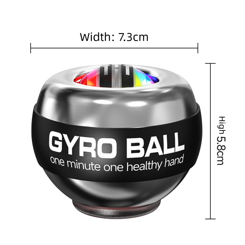 Blue LED Gyro Ball Wrist Power Trainer with Digital Counter and Auto-Start view 5