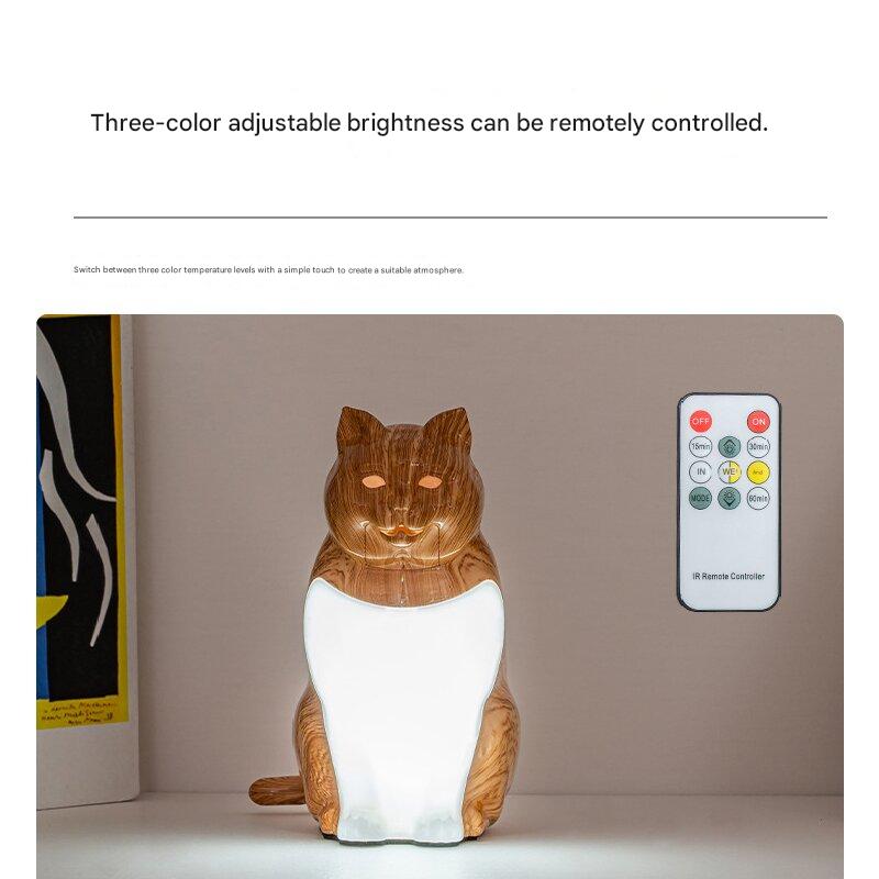 Silver Lucky Cat Rechargeable Desk Lamp with Sound and Aromatherapy Function view 2