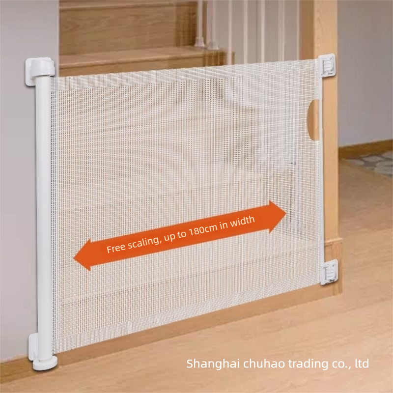 Grey Retractable Baby Safety Gate and Pet Barrier Extra Wide 300cm for Stairs view 2