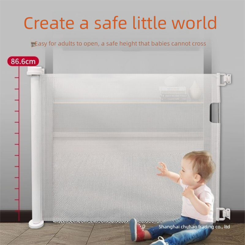 Grey Retractable Baby Safety Gate and Pet Barrier Extra Wide 300cm for Stairs view 4
