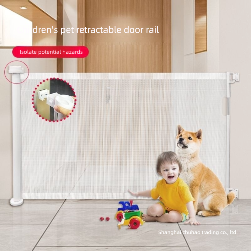 White Retractable Baby Safety Gate and Pet Barrier Extra Wide 300cm for Stairs view 3